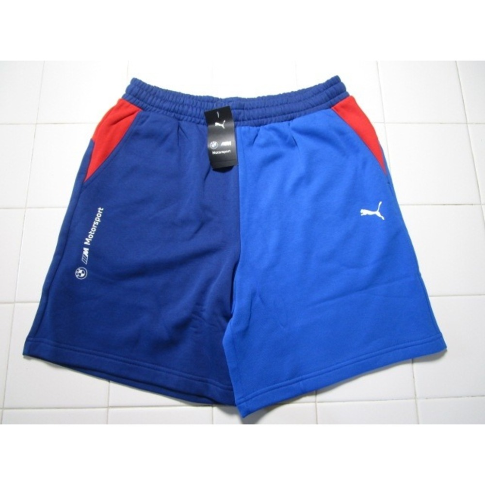 Puma BMW M Motorsport Essentials 7" Fleece Shorts Blue Men's Medium